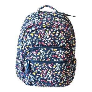 Vera Bradley Essential Large Backpack Navy Floral